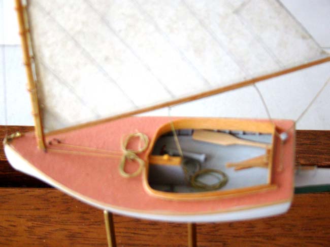 A fabulous miniature scale model of a circa 1921 BEETLE CATBOAT — image 3
